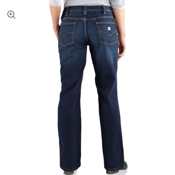 Carhartt Ladies Relaxed Fit Boot Cut Jasper Jeans NWT (RARE) 12 Tall - Picture 3 of 12